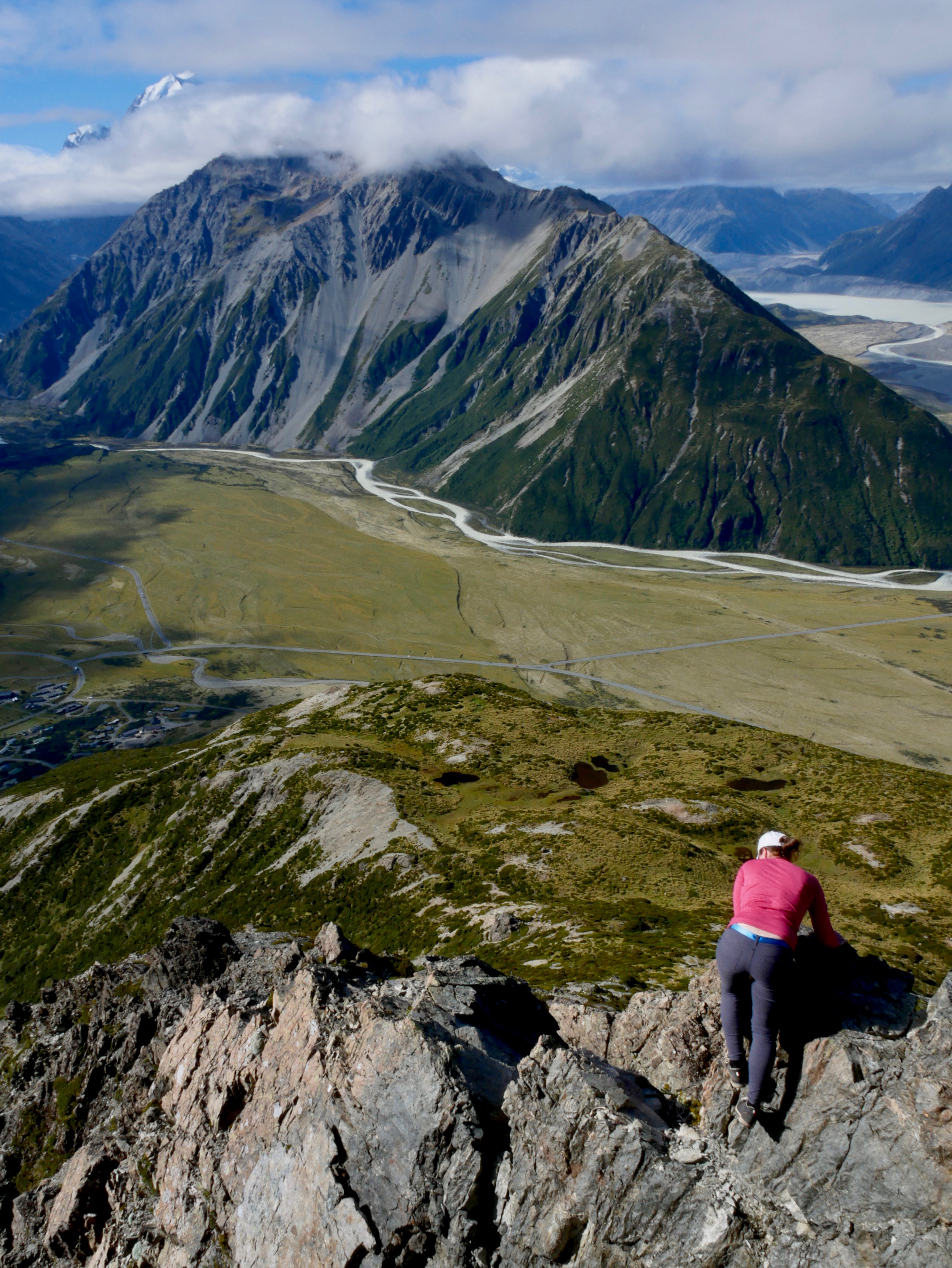 Downclimbing on Mount Sebastapol