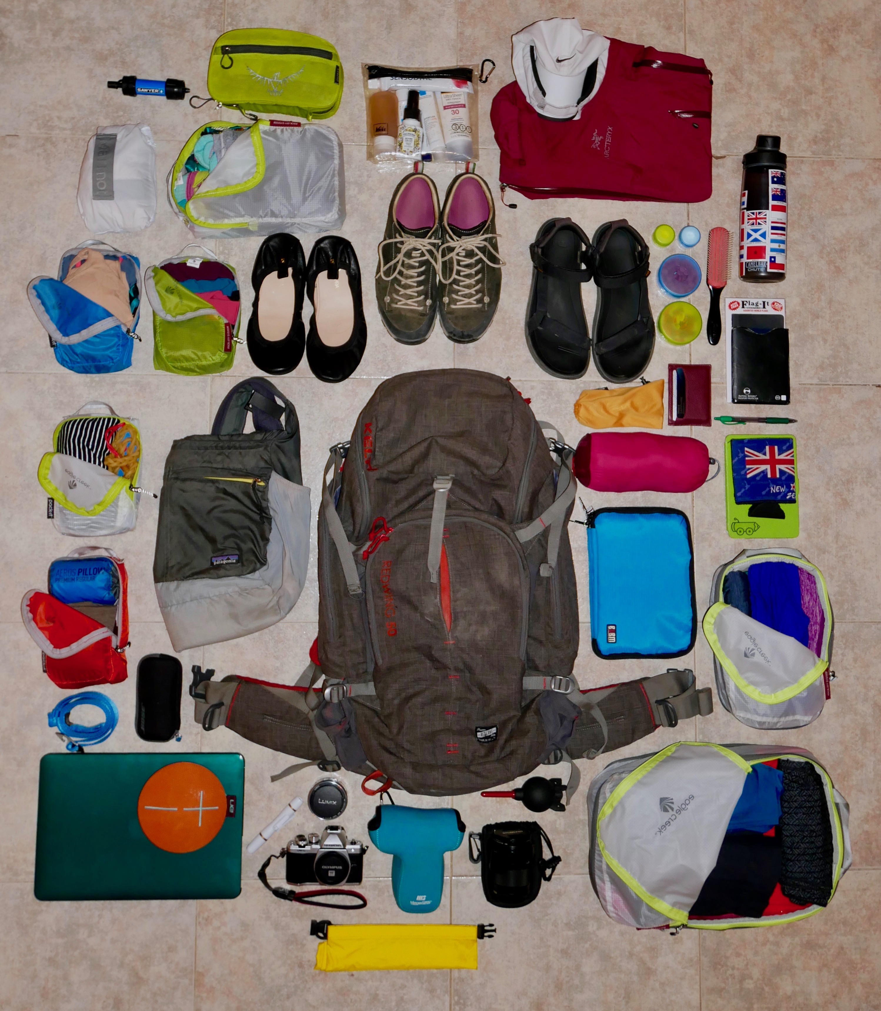 Round-the-world backpacking gear